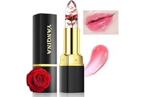 Neteson Rouge à Lèvres Magique Jelly Lipstick Change de Couleur Rouge à Lèvres Fleurs Transparent Baume à Lèvres Longue Durée Hydratant Brillant à Lèvres Imperméable Cadeau pour Femmes (Rouge)