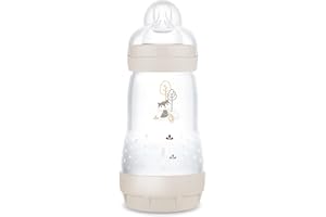 MAM Easy Start Anti-Colic butelka dla niemowląt (260 ml), wyjątkowo dobrze akceptowana butelka na mleko, butelka na napoje dla niemowląt z zaworem dolnym przeciwko kolce i ssaniu, rozmiar 1, 0+