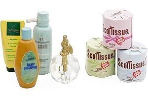 Odoria 1/12 Scale Dolls House Miniature Makeup Toiletries and Toilet Paper Rolls 3Pcs Dollhouse Accessories