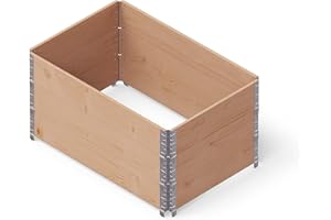 Upyard GardenBox - Juego de 3 bancales elevados de Madera Modular para jardín y terraza, Certificado PEFC, 120 x 80 x 58,5 cm, Color marrón