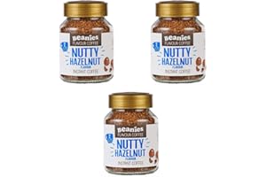 BEANIES THE FLAVOUR CO Beanies Nutty Hazelnut Flavour Instant Coffee 50g, 3 Pack