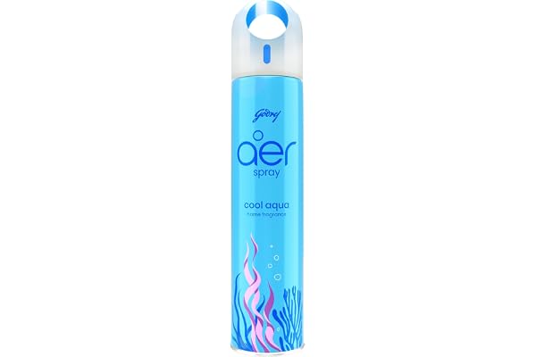 Godrej aer Spray | Room Freshener for Home & Office - Cool Aqua (200 ml) | Long-Lasting Fragrance