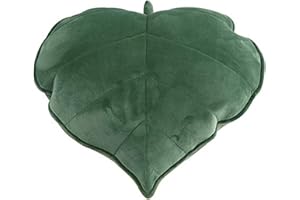 YELAN Blatt Boden Kissen - Niedliche Pflanzen-Stuhl-Kissen für Bequemes Schlafsofa (Green, 50cm)