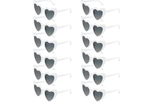 BOUBONI 6/12/24/48 Brillen Herz-Sonnenbrillen Vintage-Herzform Brille Bachelorette Sonnenbrillen für Damen Hochzeitsfeier