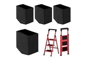 FUXUNAMZ 4 Piezas Tacos Escalera de Goma, 50 x 25 Tacos Escalera Aluminio para Escalera de Aluminio, Patas de Goma, Tapas Protectoras Antideslizantes para Escaleras Plegables de Trabajadores Domésticos