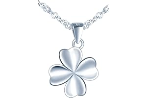 MicVivien Collar Mujer Plata de Ley 925 Colgante de Trébol Plata, Trébol 4 Hojas Joyas Mujer para Madre Mamá Abuela Hija Niña Esposa Novia