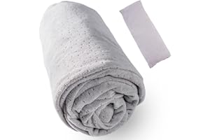 ‎AS AWESLING AS AWESLING Seitenschläferkissen Bezug Stillkissen Veloursbezug, Kopfkissenbezug, Schutzbezug für Seitenschläfer Kissen in der Größe 40 x 145 cm (GRAU)