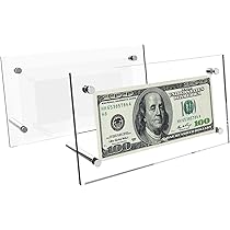 Support Cadre Acrylique Pour Billets, Photos - Présentoir De Table Avec Base - Affichage Incliné Ou Vertical