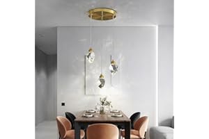 SXTIGER Nowoczesna kryształowa lampa wisząca, 3 kolory kryształowa lampa wisząca LED, do kuchni, sypialni, salonu, jadalni, oświetlenie (złoty, 3 okrągłe)