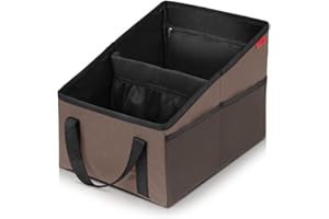 YOOFAN Autositz Organizer für Vorder- und Rücksitz, Sitzaufbewahrungstasche für Erwachsene und Kinder, mit Becherhaltern, Gurtbefestigung und Staufächern für Spielzeug, Bücher, Snacks und andere Utensilien