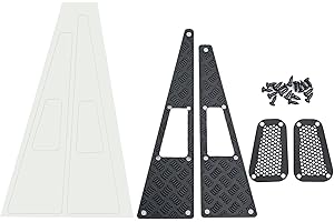 AXspeed Juego de cubierta de capó de motor TRX4M y rejilla de admisión para 1/18 TRX4-M Defender RC Crawler Car Upgrade