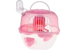 huiouer Gabbia per criceti all'aperto portatile da viaggio a doppio strato per casa vivente in plastica