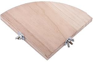 Vogelkäfig Barsch Ständer Plattform Holz Fan Form Papagei Hamster Kleintier Pet Budgie Spielzeug