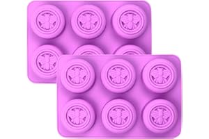 FAYEMINT 2 Pezzi Stampi Per Sapone In Silicone Ape, Stampo per Sapone a Nido d'ape a 6 Cavità, Stampo Tondo in Silicone Ape, per Saponi Fatti a Mano, Cupcake, Artigianato in Resina