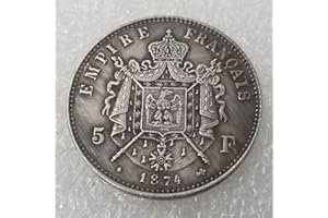 YunBest 1874 Francia Francesa Napoleón Moneda Conmemorativa - Moneda Vieja Sin Circular Francia Monedas Gran Francia-Descubre la Historia de Monedas BestShop