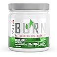 PhD Burn Pre Workout Powder with L Carnitine for Women and Men, Rich in CLA, High Caffeine for pre-Workout, Sour Apple Flavour, 20 Servings (200g)