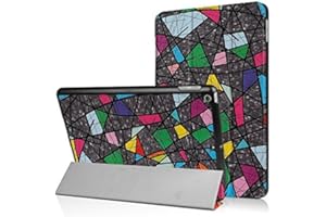 LOBWERK Smart Cover Hülle Apple iPad 2017 2018 9,7 Schutzhülle Flip Case aufstellbare Tasche Bookstyle Designer + GRATIS Stylus Touch Pen (Abstrakt)