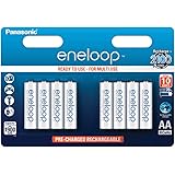 Panasonic eneloop, Ready-to-Use Ni-MH Akku, AA Mignon, 8er Pack, min. 1900 mAh, 2100 Ladezyklen, starke Leistung und geringe 
