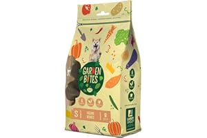 Duvo+ Garden Bites Vegan Bones - Snacks Vegetarianos para Perros - Sin Gluten - Premios y Aperitivos para Perros - Sabor Boniato - Alimento Rico en Vitaminas, Calcio y Hierro - Pack de 140g y 8 Uds