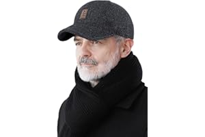 CLAPE Baseball Cap mit Ohrenklappen Full Cap Herren Outdoor Visor Sport Cappy Old School Style Dad Hat Wollcap Winter/Herbst/Frühling