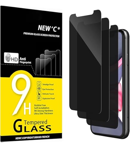 Pokolan 3 Pezzi Vetro Temperato per iPhone 11, iPhone XR 6,1 Pollici