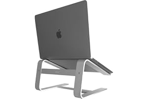 Macally ASTAND aluminum laptop stand for Apple Macbook, Macbook Air, Macbook Pro and any laptop between 10” to 17" - Silver