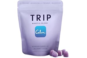 TRIP Magnesium Gummies, Wild Berry, 5,400mg Magnesium Citrate per Pack, 90mg x 60 Gummies, Highly Absorbable, Electrolyte Balance, Plant-Powered, Sugar-Free & 3rd Party Tested