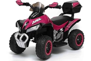 TECNOBIKE SHOP Quad Moto Elettrico Per Bambini Mini Quad Deluxe 6V luci Suoni (Viola)