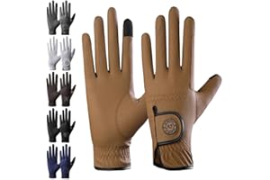 AF EQUESTRIAN Guanti da equitazione da donna, in pelle sintetica di alta qualità, modello Sui Sereno, motivo pelle di serpente, colore: grigio