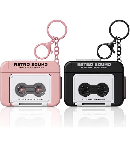 Portachiavi Con Mini Registratore Vocale In Stile Retro – Microcassetta Anni '80, Registra 40 Secondi, 5 Colori