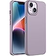 DIZORO Liquid Silicone Compatible for iPhone 14 Case Gel Rubber with Microfiber Lining Non-Slip Full Body Protective Shockproof Back Cover (Lilac, 6.1 inch)