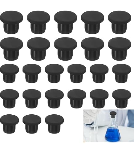 Bouchons Ronds En Silicone Alimentaire - Lot De 10, Diamètre 25mm, Pour Tubes Et Embouts (noir)