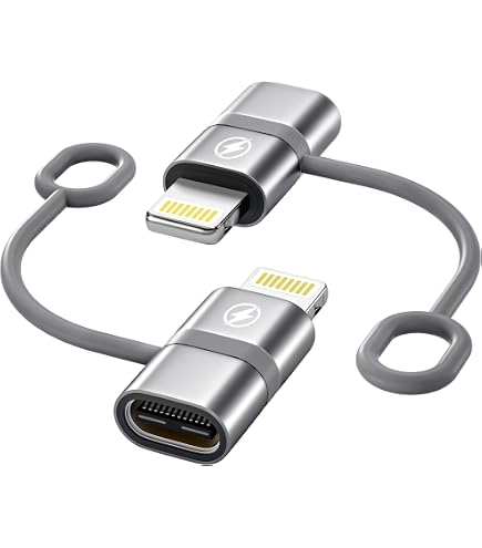 Adattatore Lig-ht-ing a USB C, 3 adattatori Li-ght-ing a USB B, 1 convertitore USB C a USB, ricarica veloce e trasferimento dati; Compatibile con Phone 15/Plus/Pro, non supporta la funzionalità OTG