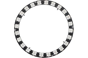 YOSOO LED Ring Lamp Light, 24 Bits WS2812 5050 RGB Lamp Panel Round LED Ring with Integrated Drivers