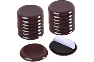 RCHYFEED Lot de 8 Patins de Meubles en Téflon 178 mm, 7" Patins Glisseur pour Tapis,Round Glisseurs Curseurs de Meubles pour Déplacement Facile et Robuste, Protection et Réduction du Bruit, Blanc