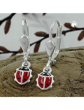 ASS 925 Silber Ohrringe Ohrhänger Brisur Marienkäfer