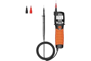 Zweipolig Spannungsprüfer Durchgangsprüfer, Kethvoz Digitales Multimeter 600V Voltmeter Messen AC/DC Spannung Widerstand Diode, Elektrisch Messgerät Spannungsmesser KE-38B