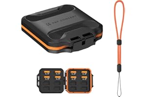 K&F CONCEPT Custodia per 16 Schede SD, Porta Memory Card Impermeabile e Antiurto, Organizzatore per Micro SD/TF con Chiusura Sicura e Design Compatto