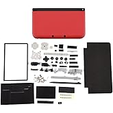 Zerone Kit Completo di Parti di Ricambio per la Riparazione Della Cassa di Alloggiamento per Nintendo 3DS XL(rosso)