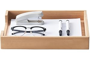 KIRIGEN vassoio per lettere in legno a scomparto singolo, vassoio portadocumenti per organizzatore da scrivania per riporre riviste, fascicoli, cartelle, documenti colore naturale