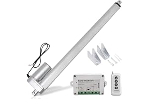 DCHOUSE 18" Stroke Linear Actuator 12 Volt 12V DC 450mm Linear Motion Actuator Wireless Remote Controller Kit With Linear Motor Mounting Brackets