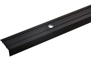 acerto 32011 Aluminium Stufenkanten-Profil - 24,5mm - * 10mm Höhe* Rutschfest * Robuster Kantenschutz | Gelochtes Treppenkanten-Schutzprofil für Laminat PVC | Rutschhemmend (100 cm, bronze dunkel)