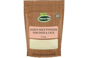 Goats Milk Powder for Dogs & Cats 250g by Hatton Hill | Goat Milk for use as High Protein, Hypoallergenic Digestion, Anti-inflammatory Powdered Instant Meal Topper