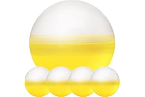 ENTERVENDING Capsule Vending Machine Half Translucent Round Capsules Empty 5 pcs 6.3 inch - Gumball Machine Capsules Easter Basket Stuffers Birthday Gifts - DIY Craft Supplies Claw Machine Refills - Yellow
