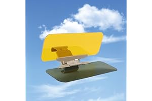 OFKP Gearmax® 2 in 1 Car Trasparente Anti-riflesso Vetro Car Sun Visor per Day & Night di Guida