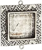 Ice Resin Mailand Um Geschlossene Rückseite, Quadratisch, mittelgroß Silber Antik, Acryl, Mehrfarbig, 3-teilig