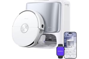 ‎NARWAL NARWAL Flow Saugroboter mit Wischfunktion, FlowWash-Moppsystem mit Echtzeit-Selbstreinigung, 22.000 Pa Wischroboter, Tierhaare DualFlow Tangle-Frei, 45-80°C Spülen und Heißlufttrocknung, Absaugstation