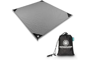 ‎BERGBRUDER BERGBRUDER Nylon Picknickdecke im Hosentaschenformat - Wasserdicht, Ultraleicht & kompakt - Ground Sheet, Pocket Blanket, Tarp, Leichte Stranddecke mit Tasche und Karabiner - Größen L & XL