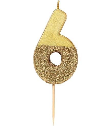 Zahlenkerze 5 In Weiß & Gold – 8 Cm Hoch, Für Geburtstagskuchen, Premium-Qualität