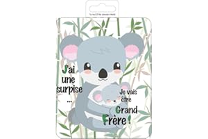 Irréversible Bijoux - Cartes à Gratter Annonce Grossesse Je Vais Être Grand Frère - Avec Enveloppes Kraft Naturel - 11x14.5cm - 400gsm